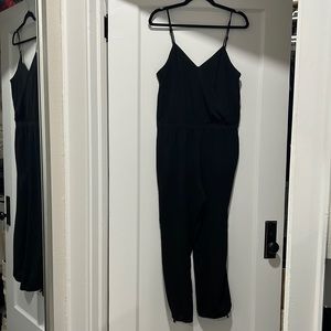 Madewell black strappy jumpsuit with pockets